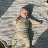 Organic Ribbed Essential Bodysuit - Pistachio