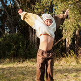 Organic Denim Cargo Pant - Clay
