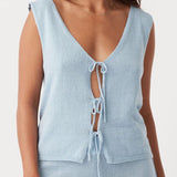 Poppy Vest - Sky