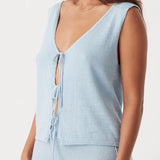 Poppy Vest - Sky