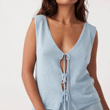 Poppy Vest - Sky