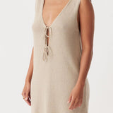 Poppy Mini Dress - Taupe