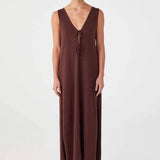 Poppy Reversible Maxi Dress - Chocolate