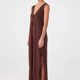 Poppy Reversible Maxi Dress - Chocolate