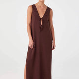 Poppy Reversible Maxi Dress - Chocolate