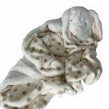 Ariel Bunny Dreams - Cream & Hazelnut Polka Dot Jumbo Comforter Blanket