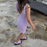 Olympia Velcro Sandal - Lilac
