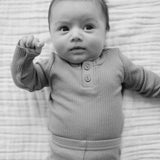 Organic Cotton Modal Long Sleeve Bodysuit - Hojicha