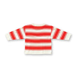 Organic 7-Stripe Long Sleeve Tee - Tomato