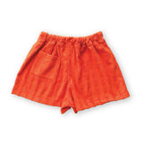 Ladies Terry Shorts - Blocks Rosso
