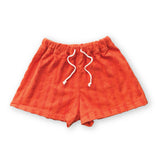 Ladies Terry Shorts - Blocks Rosso