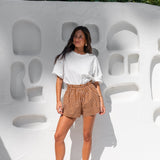 The Etta Short - Gingham Toffee