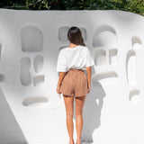 The Etta Short - Gingham Toffee
