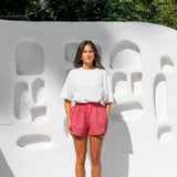 The Etta Short - Gingham Red