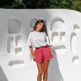 The Etta Short - Gingham Red