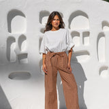 Bobbi Pant - Gingham Toffee