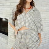 Resort Shorts - Cobalt Check