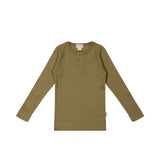 Organic Cotton Modal Long Sleeve Henley - Buffalo