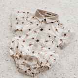Feliz Collared Bodysuit/Shirt