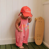 Snack Time Overalls Meringue Pink