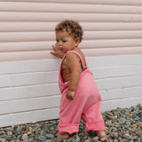 Snack Time Overalls Meringue Pink