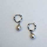 Wave Huggies with Freshwater Pearl