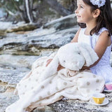 Ariel Bunny Dreams - Cream & Hazelnut Polka Dot Jumbo Comforter Blanket