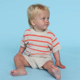 Knitted Terry Shorts - Dune/Rosso
