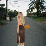 Terry Long Skirt Chocolate