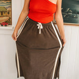 Terry Long Skirt Chocolate