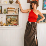 Terry Long Skirt Chocolate