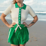 Terry Towelling Shorts - Green