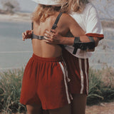 Terry Towelling Shorts - Red