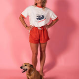 Terry Towelling Shorts - Red