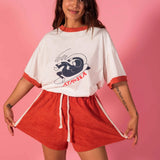 Terry Towelling Shorts - Red
