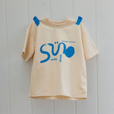 Il Sole Tee - Bone + Blue
