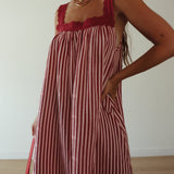 Juno Lace Mini - Pink And White Stripe