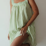 Juno Lace Mini - Green Stripe