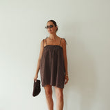 The Dotty Dress | Chocolate Brown