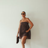 The Dotty Dress | Chocolate Brown