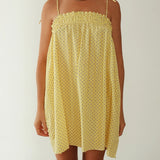 Dotty Dress | Butter yellow + Lilac | PRE-ORDER