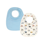 Roll Neck Bibs 2pk - Diggers