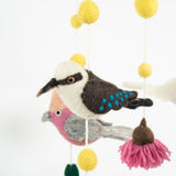 Mobile-Handmade Felted Australian Birds
