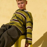 The Rae Rugby Jersey - Avocado Stripe