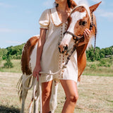 Gabby Collared Mini Dress - Cream