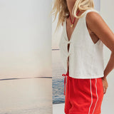 Pippa Drawstring Short - Hibiscus