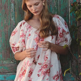 Bloom Tie Mini Dress - Bougainvillea