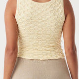 Mila Reversible Textured Tank - Butter