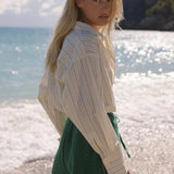 Rae Shirt - Olive Stripe