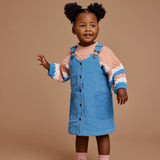 Polly Corduroy Pinafore Dress - Lake